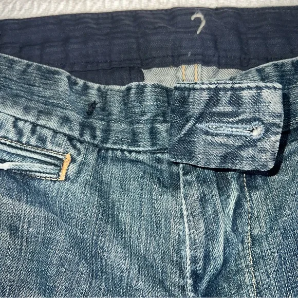 Vintage Seven 7 For All Mankind Jeans Sz 31 Blue Bootcut Flare Faded Made In USA - Picture 7 of 11